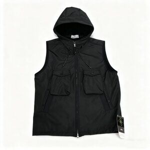 Stone Island Hooded Sleeveless Vest Black